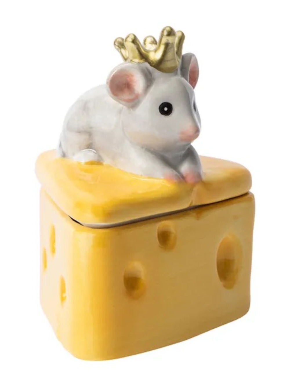 Ceramic Mouse on Cheese Trinket Box - brand new - Picture 2 of 12